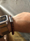 Hot Spain/Russia Flag Rope Leather Bracelet Colorful Magnet Bracelets&Bangles