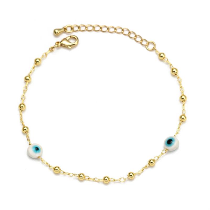 Colorful Evil Eye Charm Bracelet Adjustable Moon Star Heart Fatima Hand Bracelet