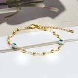 Colorful Evil Eye Charm Bracelet Adjustable Moon Star Heart Fatima Hand Bracelet