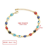 Colorful Evil Eye Charm Bracelet Adjustable Moon Star Heart Fatima Hand Bracelet