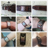 Wide Leather Cuff Bracelet Gothic Slavic Wheel Sigil Enochian Charm Bracelet