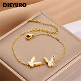 316L Stainless Steel Butterfly Bracelet Women