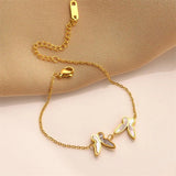 316L Stainless Steel Butterfly Bracelet Women