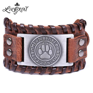 Wolf Paw Charm Bracelet Slavic Kolovrat Amulet Jewelry