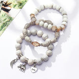 Elephant Love Heart Charm Bracelet Silver Plated Wedding Jewelry