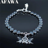 Witchcraft Triple Moon Goddess Bracelet Stainless Steel B3515S02