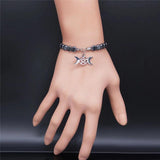 Witchcraft Triple Moon Goddess Bracelet Stainless Steel B3515S02