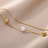Geometric Double Chain Bracelet Stainless Steel