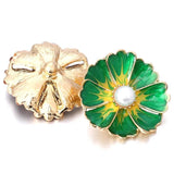 6pcs Metal Snap Jewelry Flower Button 18mm Snap Bracelets Bangles