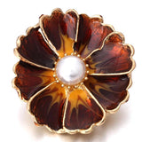 6pcs Metal Snap Jewelry Flower Button 18mm Snap Bracelets Bangles