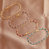 Adjustable CZ Tennis Bracelet Rainbow Zircon Charm Hand Chain