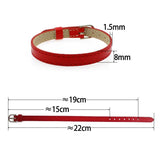 10pcs PU Wristband for 8mm Slide Charms, 210mm Length