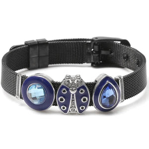 Stainless Steel Mesh Charm Bracelets Europe Lucky Ladybug Bee Watch Bracelet