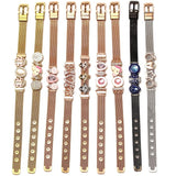 Stainless Steel Mesh Charm Bracelets Europe Lucky Ladybug Bee Watch Bracelet