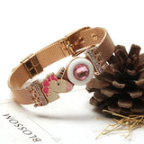 Stainless Steel Mesh Charm Bracelets Europe Lucky Ladybug Bee Watch Bracelet