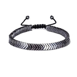 Men's Hematite Stone Rope Bracelet