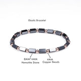 Men's Hematite Stone Rope Bracelet