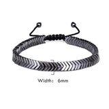 Men's Hematite Stone Rope Bracelet