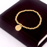 Elastic Rope Bead Bracelet Queen Head Bracelet Women Stainless Steel