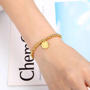 Elastic Rope Bead Bracelet Queen Head Bracelet Women Stainless Steel