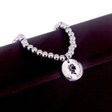 Elastic Rope Bead Bracelet Queen Head Bracelet Women Stainless Steel