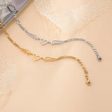 Heart Angel Wings Chain Bracelets Steel Hand Bracelet Jewelry Gift