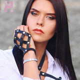 Sexy PU Leather Harness Bracelets for Women Hand