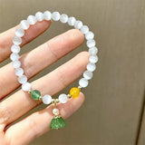 Chinese Elastic Bracelet Beads Money Bag Pendant Jewelry