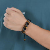 Hematite Agate Tigers Eye Stone Bracelet
