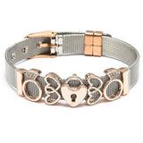 MOM Mesh Bracelet Heart Lock Crown Charms Mother's Gift