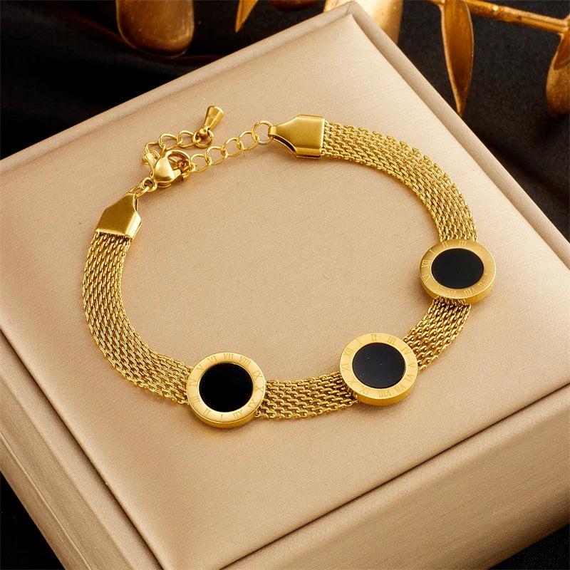 316L Stainless Steel Roman Numeral Bracelet