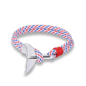 Marine Whale Tail Bracelet Parachute Cord Couple's Hand Line