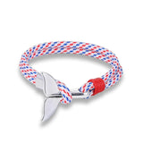 Marine Whale Tail Bracelet Parachute Cord Couple's Hand Line