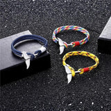 Marine Whale Tail Bracelet Parachute Cord Couple's Hand Line