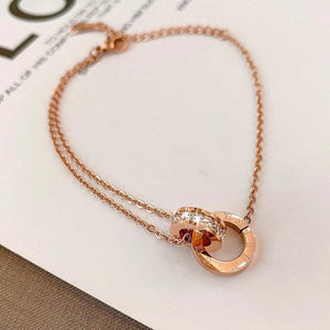 Titanium Steel Rose Roman Numeral Clasp Bracelet Gothic Sexy Bracelets