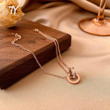 Titanium Steel Rose Roman Numeral Clasp Bracelet Gothic Sexy Bracelets