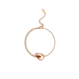 Titanium Steel Rose Roman Numeral Clasp Bracelet Gothic Sexy Bracelets