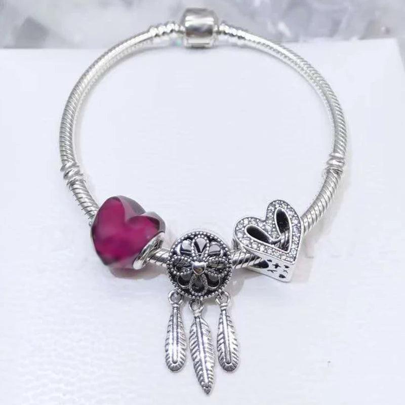 Yexocdes High Silver Plated Charm Bracelet for Women