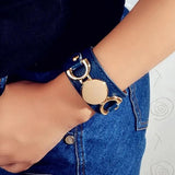 Kirykle Monogram Leather Cuff Bracelet 3 Row Multicolor Leather Bracelet