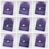Graduate Graduation Charm Bracelet College Cap Adjustable Rope Gift