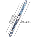 30mm Round Glass Memory Locket Leather Watch Bracelet Gift