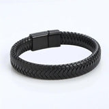 Brown Braided Leather Wrap Bracelet for Men Infinity Bracelet