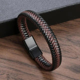 Brown Braided Leather Wrap Bracelet for Men Infinity Bracelet