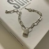XIYANIKE Silver Lock Bracelet - Classic Jewelry Gift