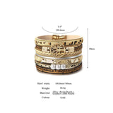 Bohemia Leopard Print Leather Bracelet Women Tree of Life Wrap