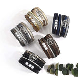 Bohemia Leopard Print Leather Bracelet Women Tree of Life Wrap