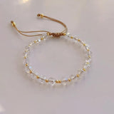 Crystal Beaded Bracelet with Smile Charm