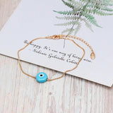 Copper Eye Bead Bracelet for Women Girls Men
