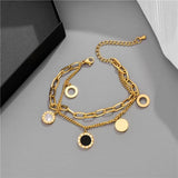 Stainless Steel Roman Numerals Bracelet