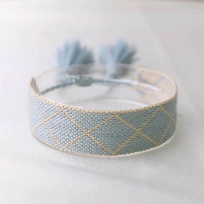 Unisex Boho Wrap Bracelet Embroidery Wrist Band Hand Woven Charm Bracelet